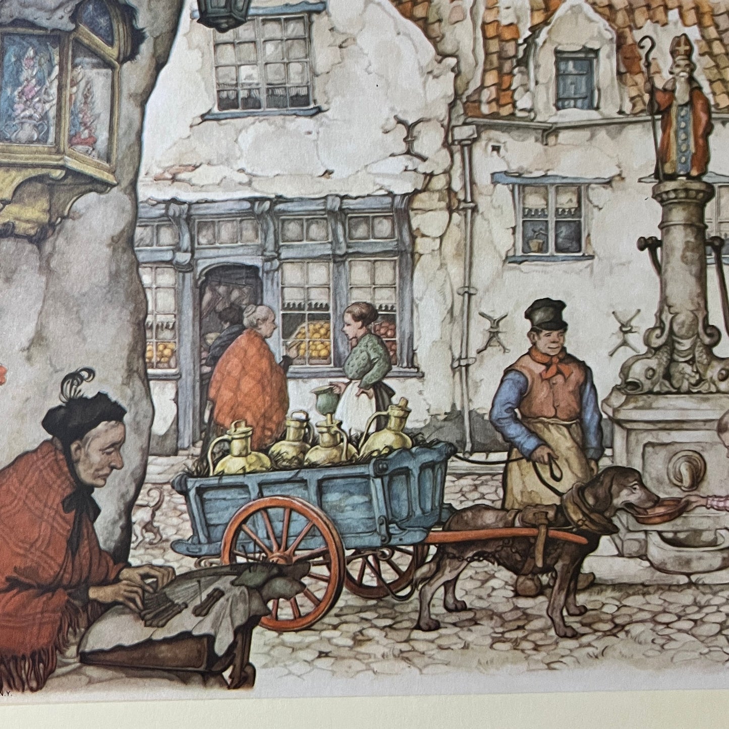 Anton Pieck - Village Life Vintage Art Print 9x11 V5