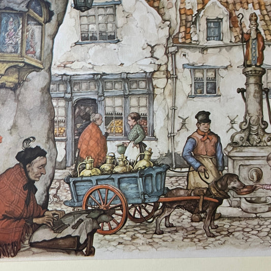 Anton Pieck - Village Life Vintage Art Print 9x11 V5