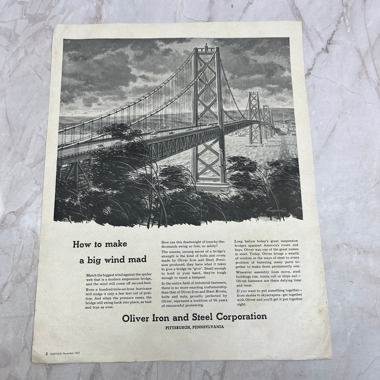 Oliver Iron and Steel Corporation 1951 Magazine Ad FL6-10