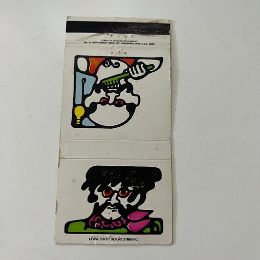 Man Brushing Teeth Peter Max Pop Art Vintage Matchbook Cover SC4-R8
