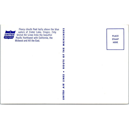 United Airlines Akron In Flight Menu Vintage Postcard PC19