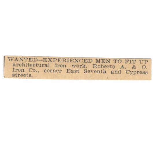 A&O Iron Co Architectural Work East 7th & Cypress St. Paul 1898 Ad AF2-S3