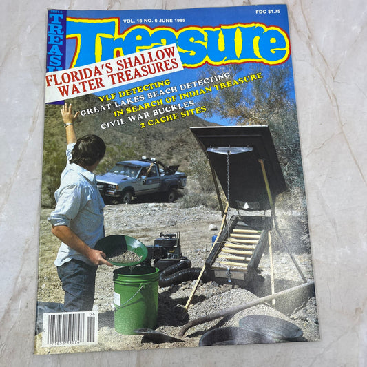 1985 June - Treasure Magazine - Treasure Hunting Metal Detecting Gold Coins M10