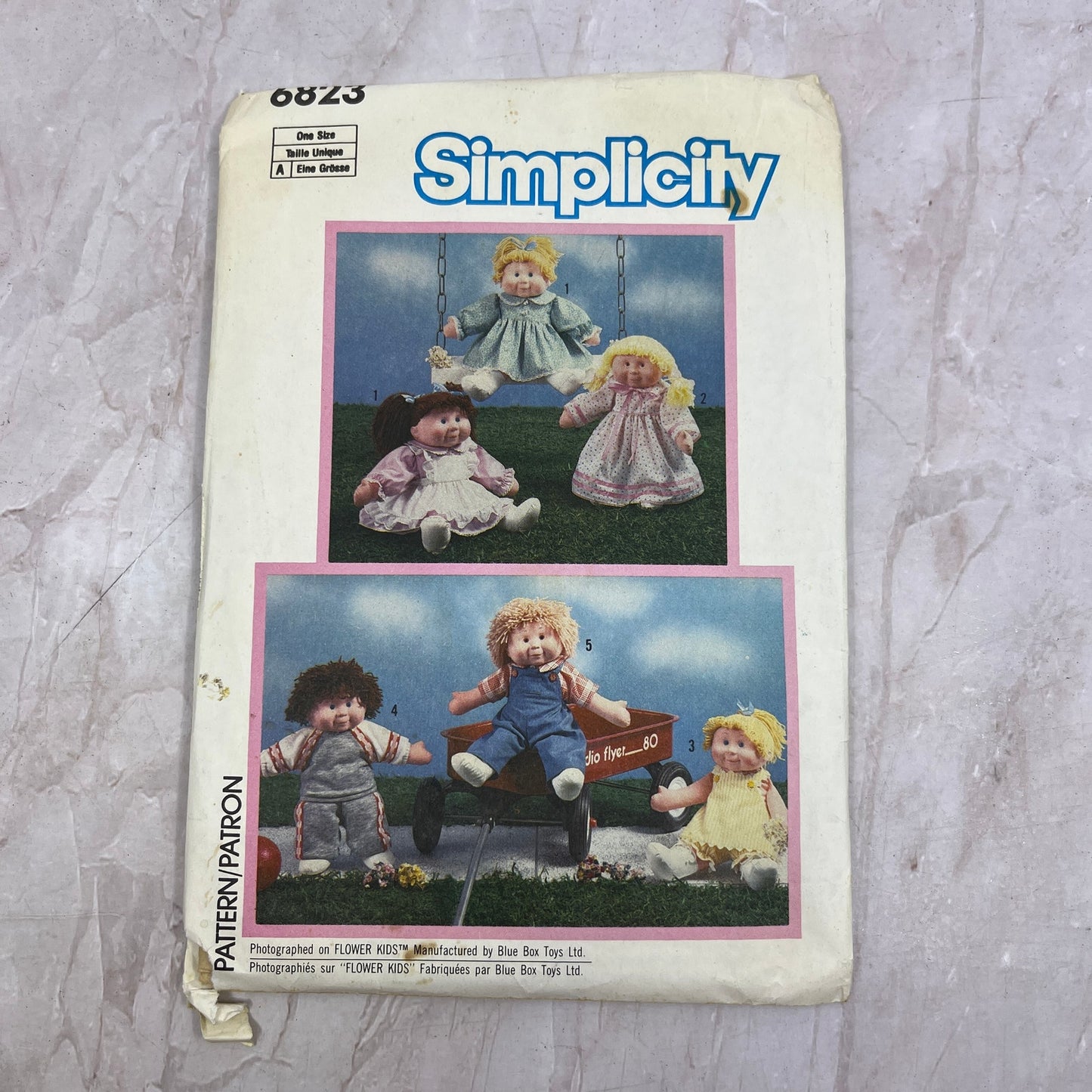 Simplicity 6823 18” Cabbage Patch Doll Clothing Dress Nightgown Overalls TF4