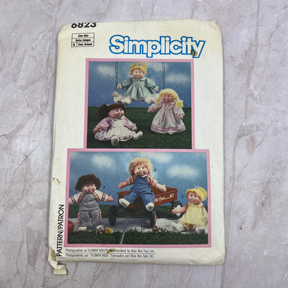 Simplicity 6823 18” Cabbage Patch Doll Clothing Dress Nightgown Overalls TF4