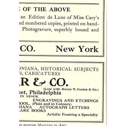 Braun's Carbon Prints Braun, Clement & Co NY - 1906 Ad AF5-3