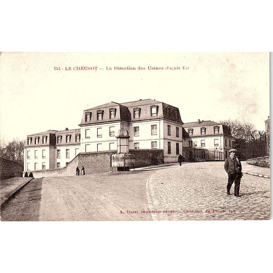 Le Creusot La Direction Des Usines Facade A. Duret French Antique Postcard PE10