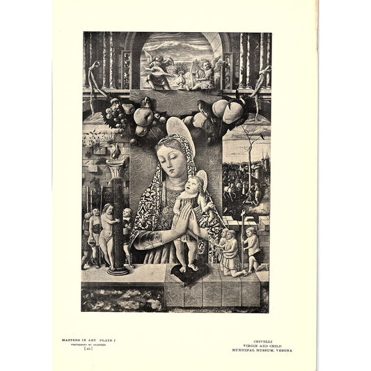 Virgin and Child - Crivelli - 1908 Litho Art Print AF4-8