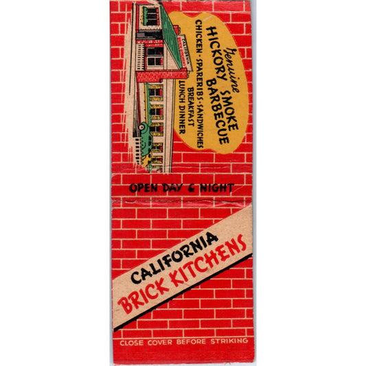 California Brick Kitchens 415 Howard Street Vintage Matchbook Cover SF4-Y5