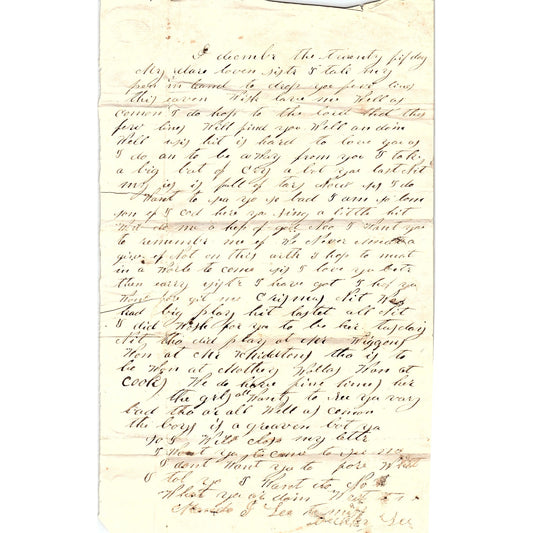 c1880 Handwritten Letter AF9-1