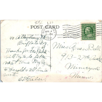 1911 Congregational Church Mason City Iowa Vintage Postcard PD1