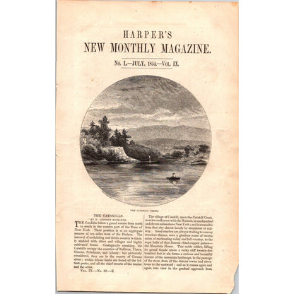 The Catskills by T. Addison Richards - 7 Pages 1854 Article I19
