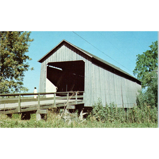 Gallon House Covered Bridge Marion County OR Vintage Covered Bridge Postcard PD6
