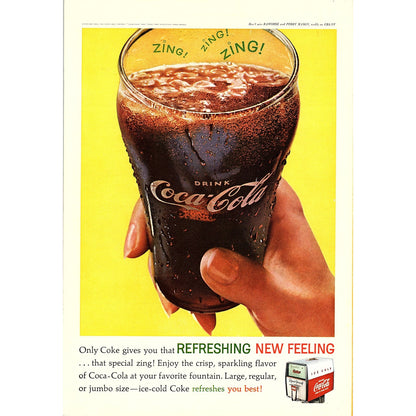 Zing Zing that Special Zing Ice Cold Coke 1962 Coca-Cola Coke Ad 6.75x10 V19