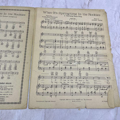 When It's Springtime in the Rockies Rudy Vallee Woolsey Antique Sheet Music Ti5