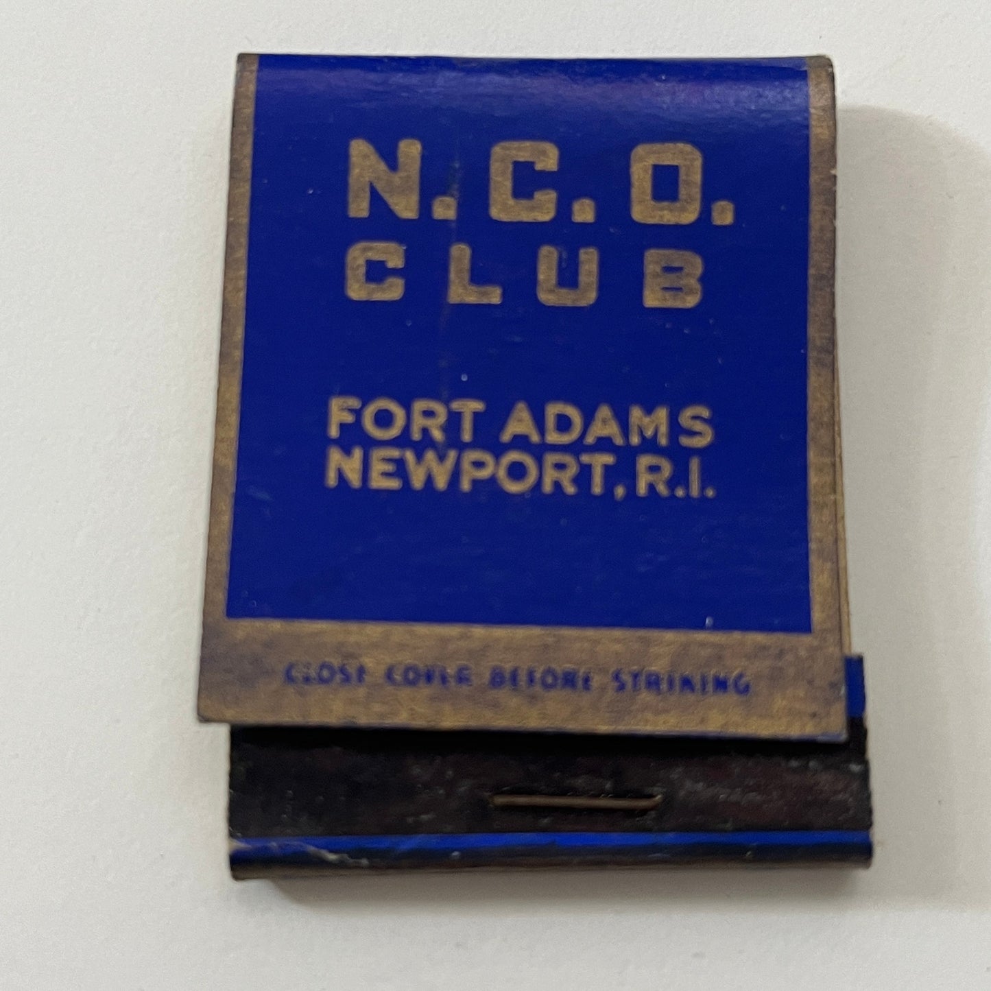 NCO Club Fort Adams Newport RI Vintage Matchbook Cover TB8-MB-8