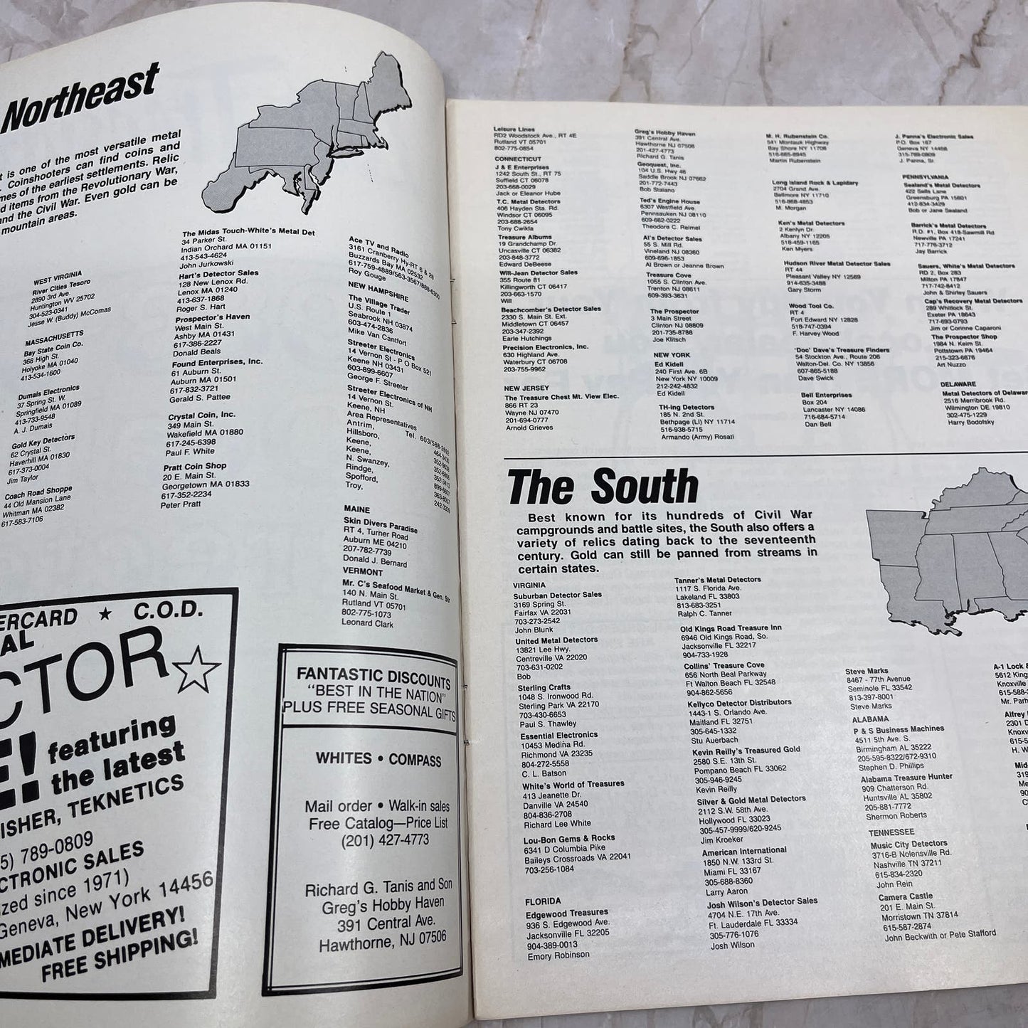 1983-84 Lost Treasure's Dealer Directory M11