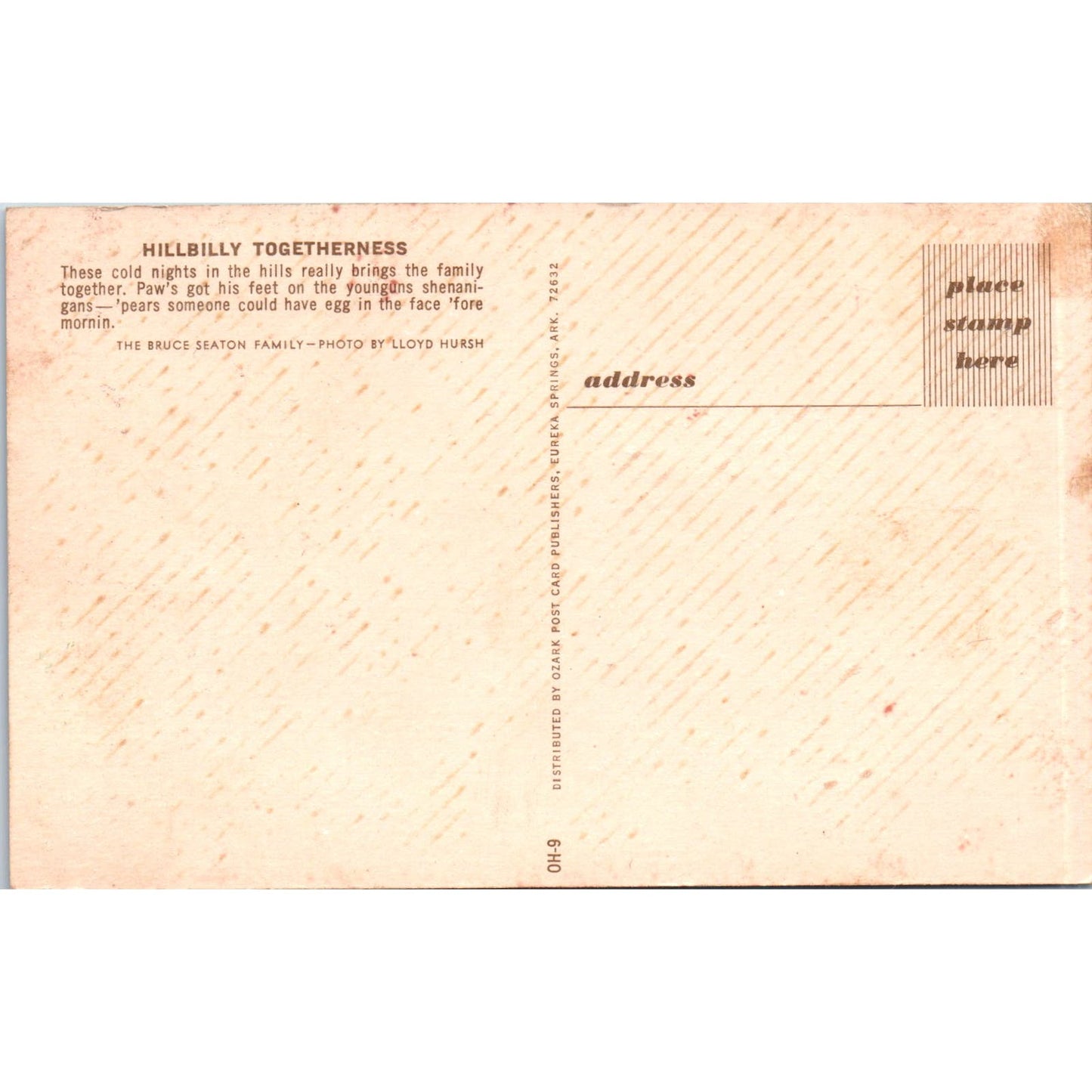 The Bruce Seaton Family Black Hills SD Vintage Postcard AB9