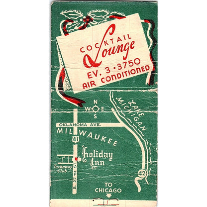 Holiday Inn Cocktail Lounge Milwaukee WI Vintage Matchbook Cover SF3-Y4