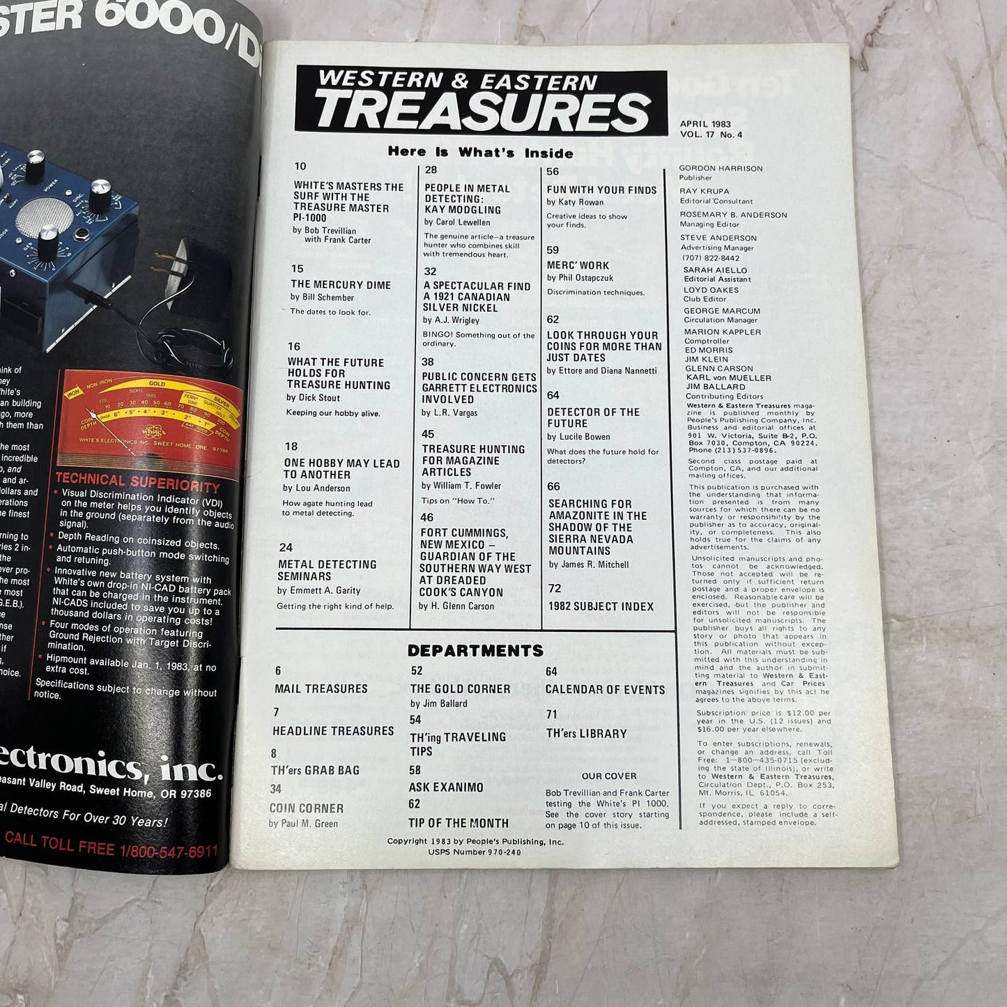 1983 April - Western & Eastern Treasures Magazine - Treasure Hunting Gold M13