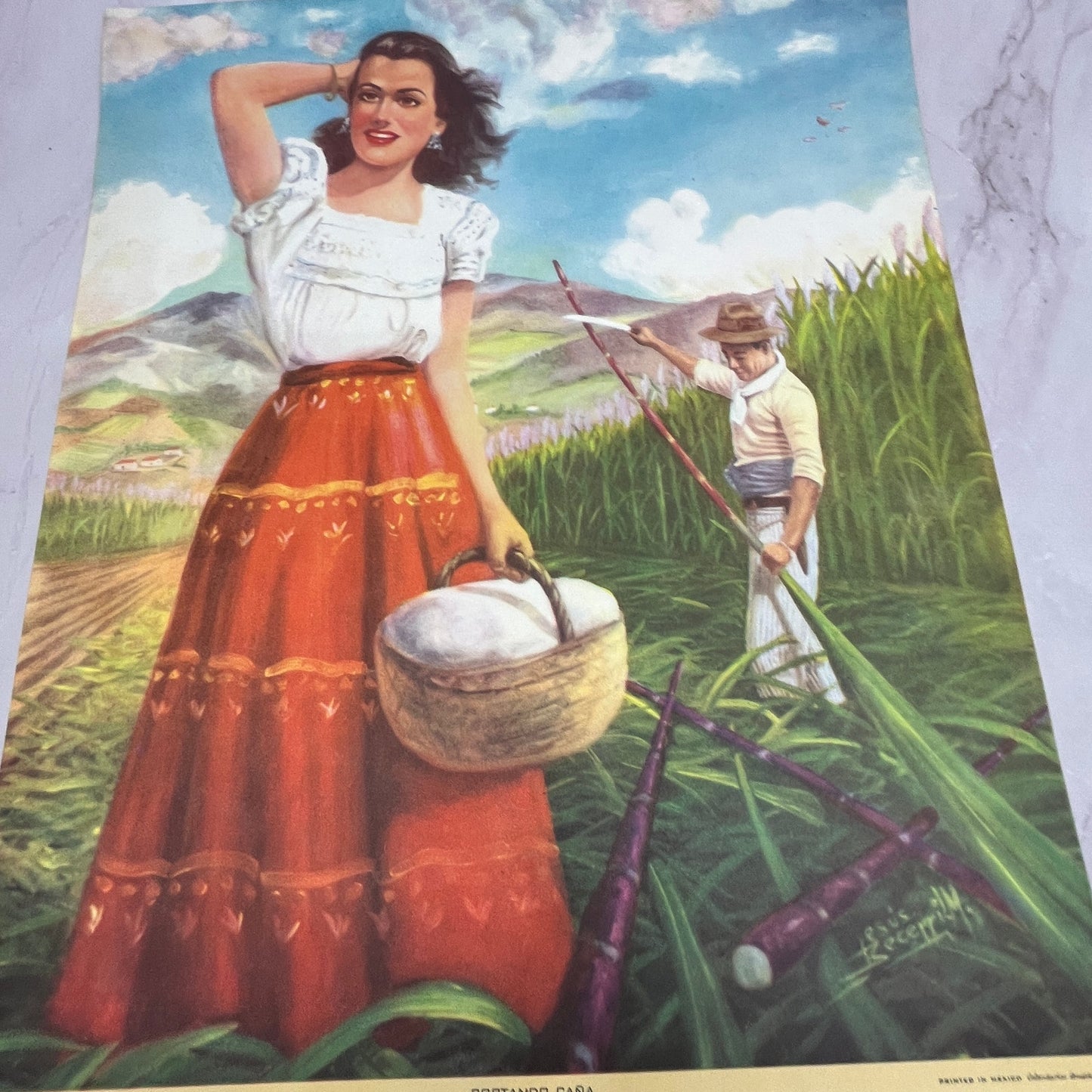 Cortando Caña - Retro Mexican Art 11.5x14.5" Art Print V22