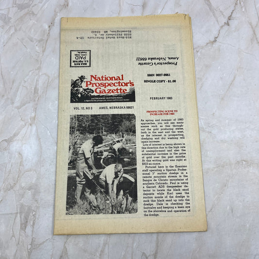 1983 Feb - The National Prospector's Gazette Newspaper - Treasure Hunting M11