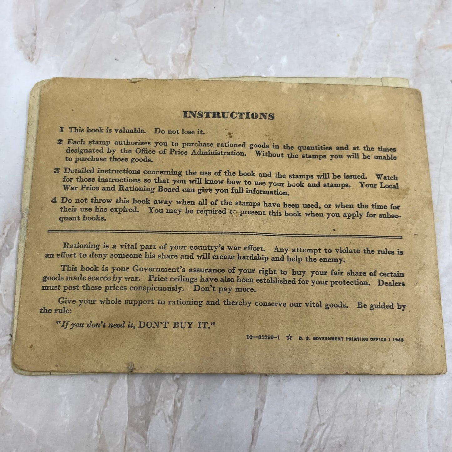 1940s WWII Ration Book Four With Ration Stamps TI8-S5