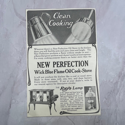 New Perfection Oil Stove Rayo Lamp Standard Oil 1920s Ad V18