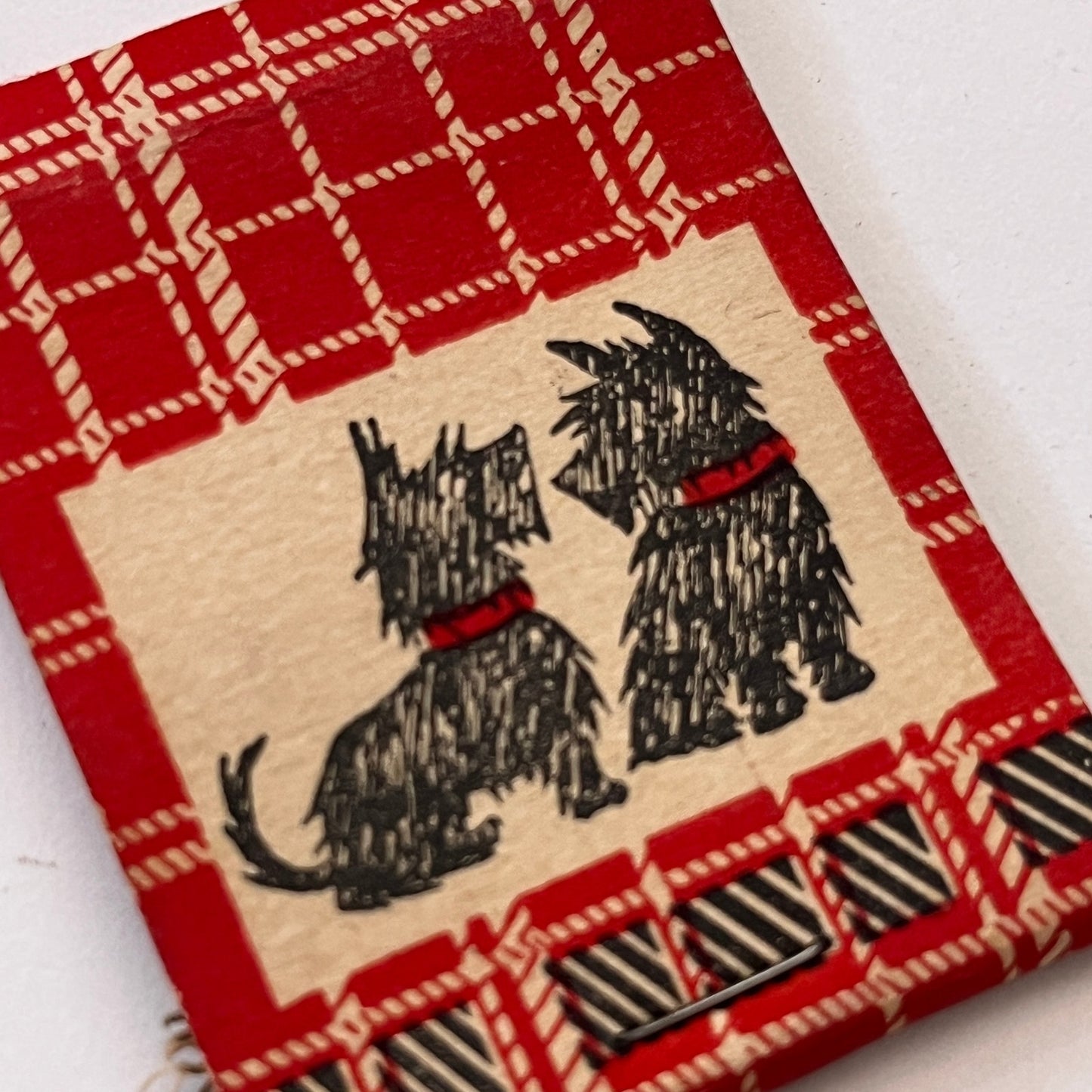 Pair of Scotty Dogs Scottish Terriers Vintage Matchbook Cover TB6-MB1-7