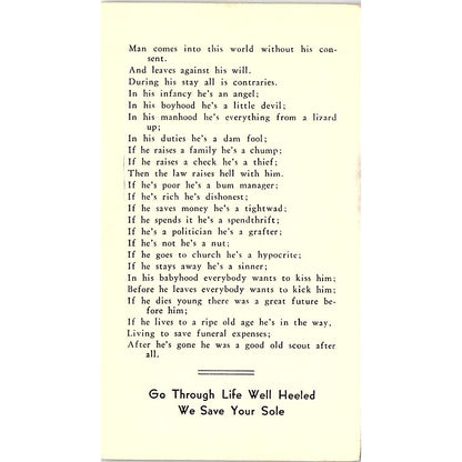 Franks Shoe Repairing North Long Beach CA Vintage Business Card TH2-B1