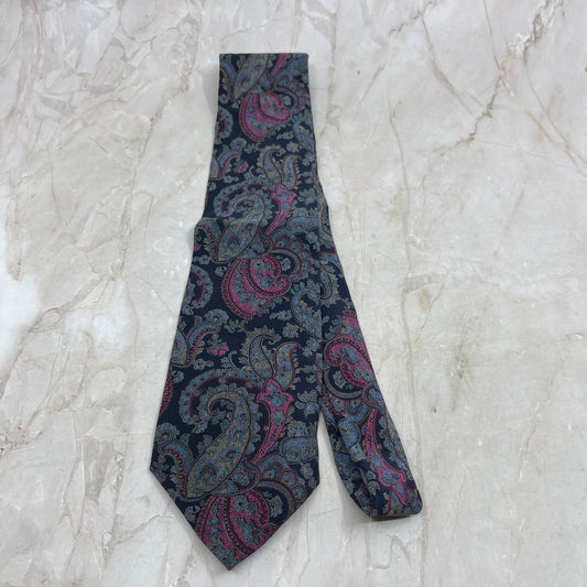 Retro Men's Mondo Uomo Pure Silk Pink Purple Italy Necktie Tie TG9-T2