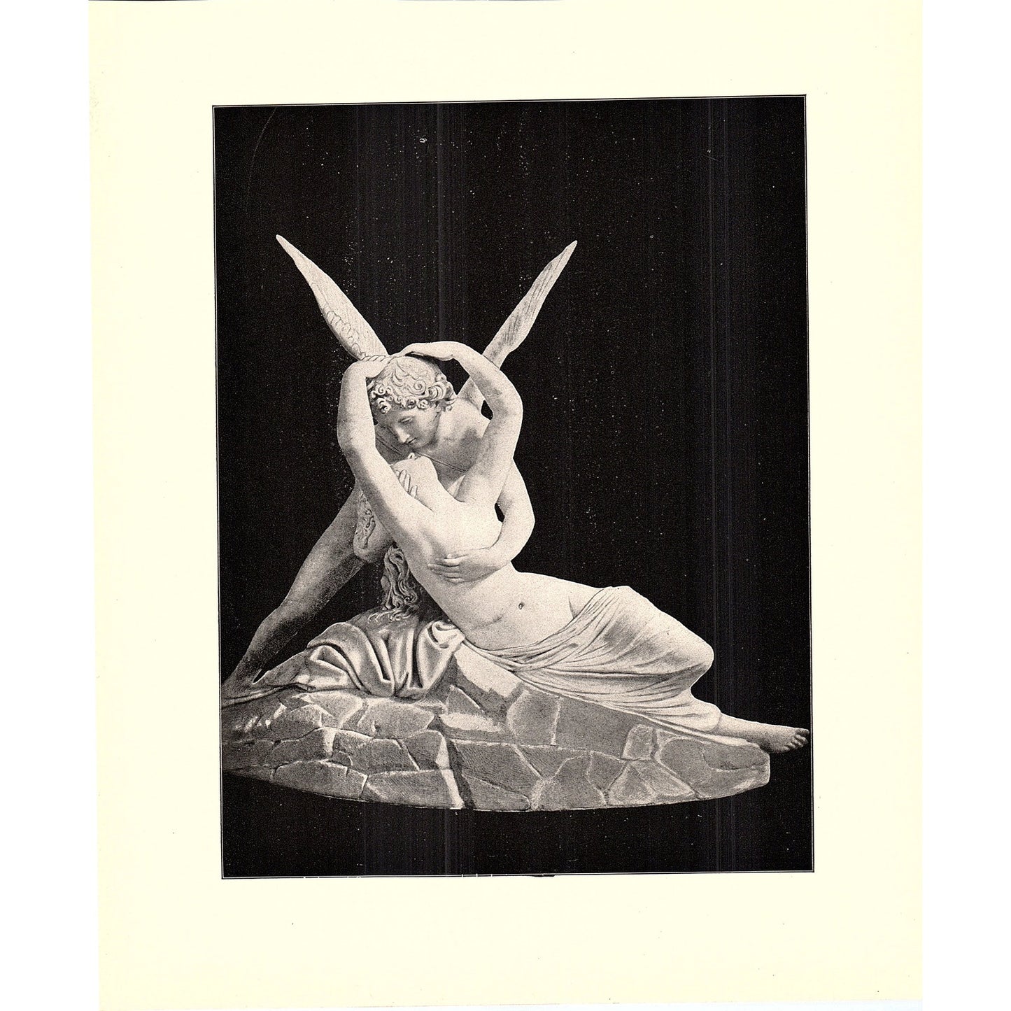Cupid and Psyche - Antonio Canova - 1898 Litho Art Print D19