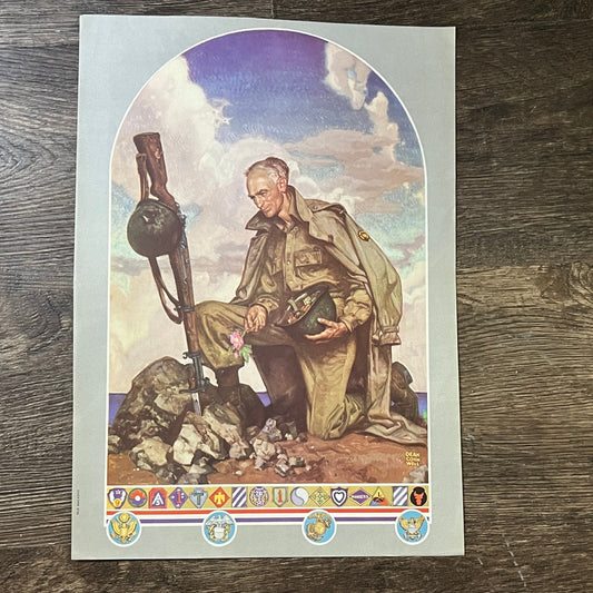 Dean Cornwell WWII Vintage Soldier Mourning Art Print 11x15 V3