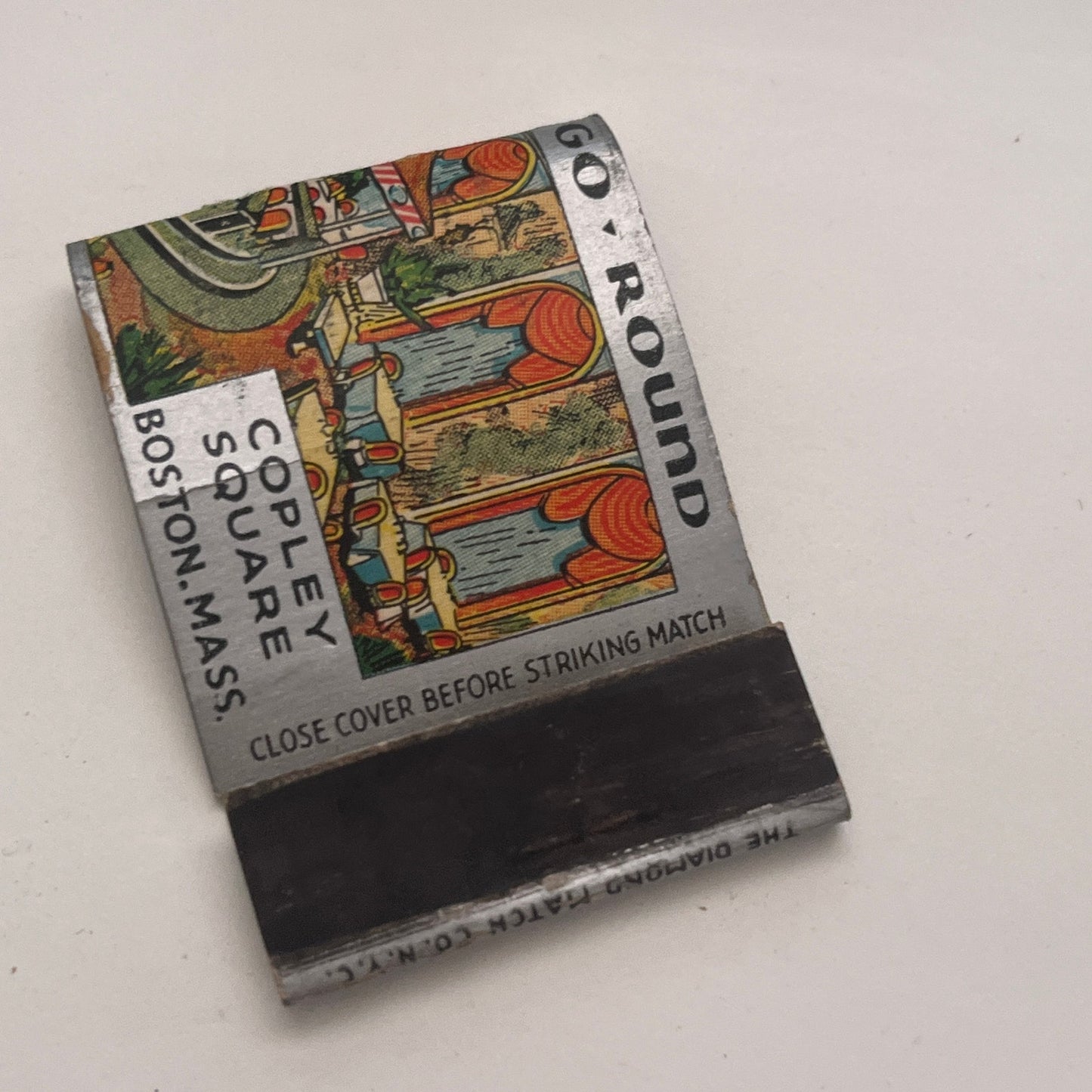 Plaza Merry Go Round Copley Square Boston MA Vintage Matchbook Cover TB8-MB2-5