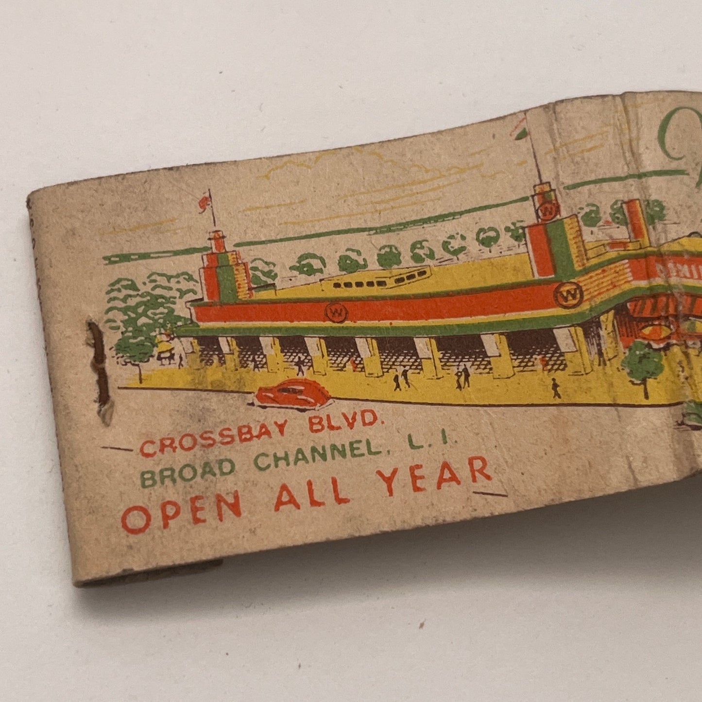 Weiss Crossbay Blvd Broad Channel Vintage Matchbook Cover TB8-MB2-6