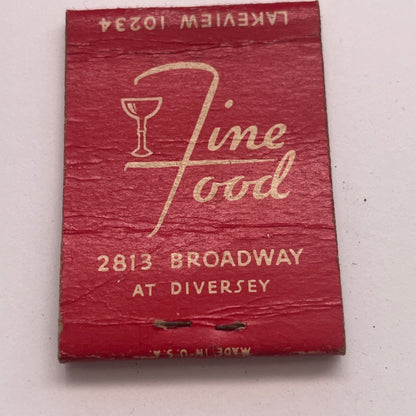 The Famous Door Fine Food 2813 Broadway NY Vintage Matchbook Cover TB8-MB2-8