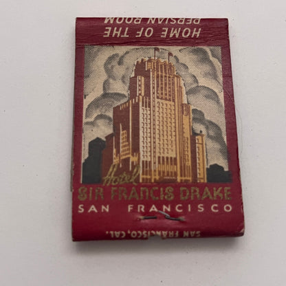 Hotel Sir Francis Drake San Francisco CA Vintage Matchbook Cover TB8-MB-2