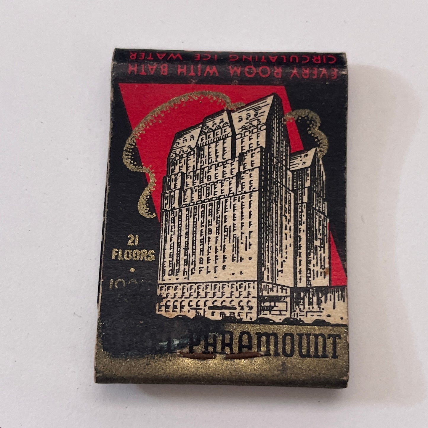 Hotel Paramount Times Square Charles L Ornstein Vintage Matchbook Cover TB8-MB-9