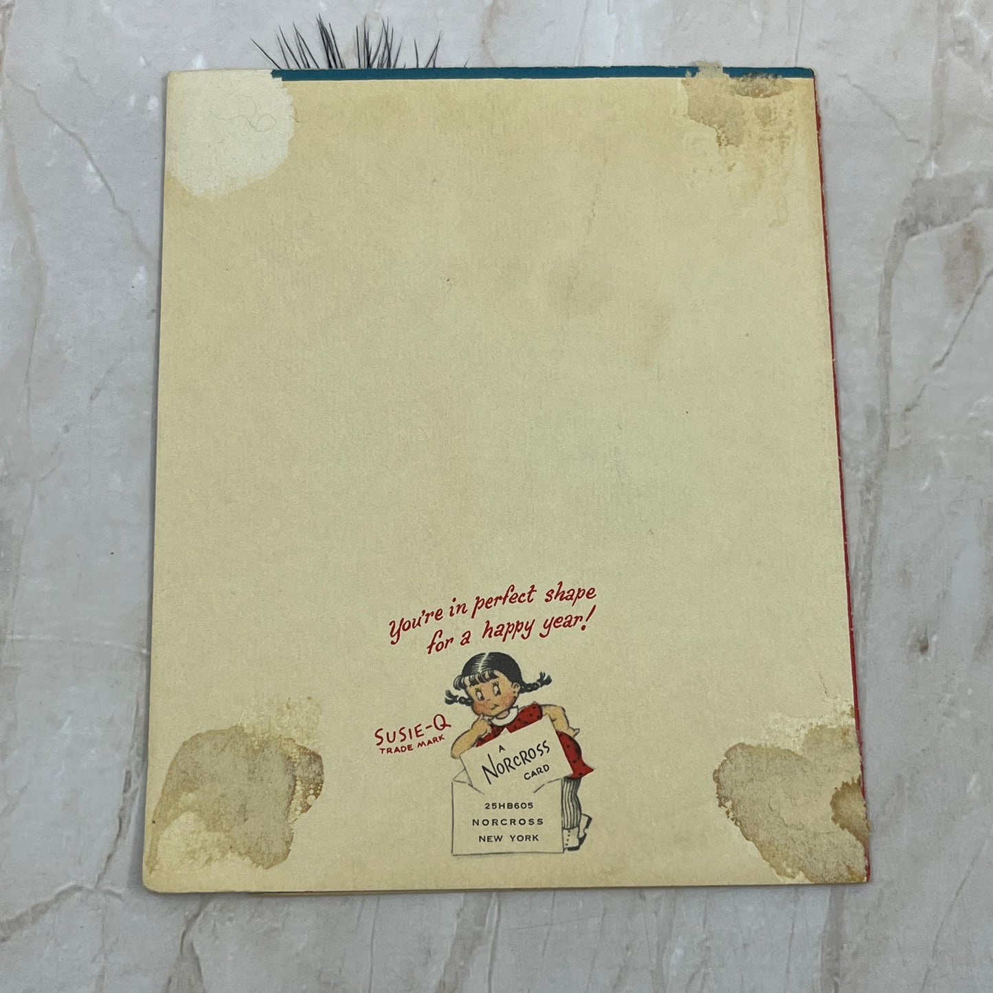 1953 Birthday Greeting Card Norcross Dancing Girl With Feather Fan AE3