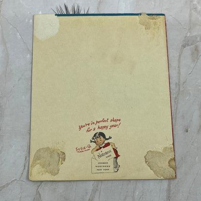 1953 Birthday Greeting Card Norcross Dancing Girl With Feather Fan AE3