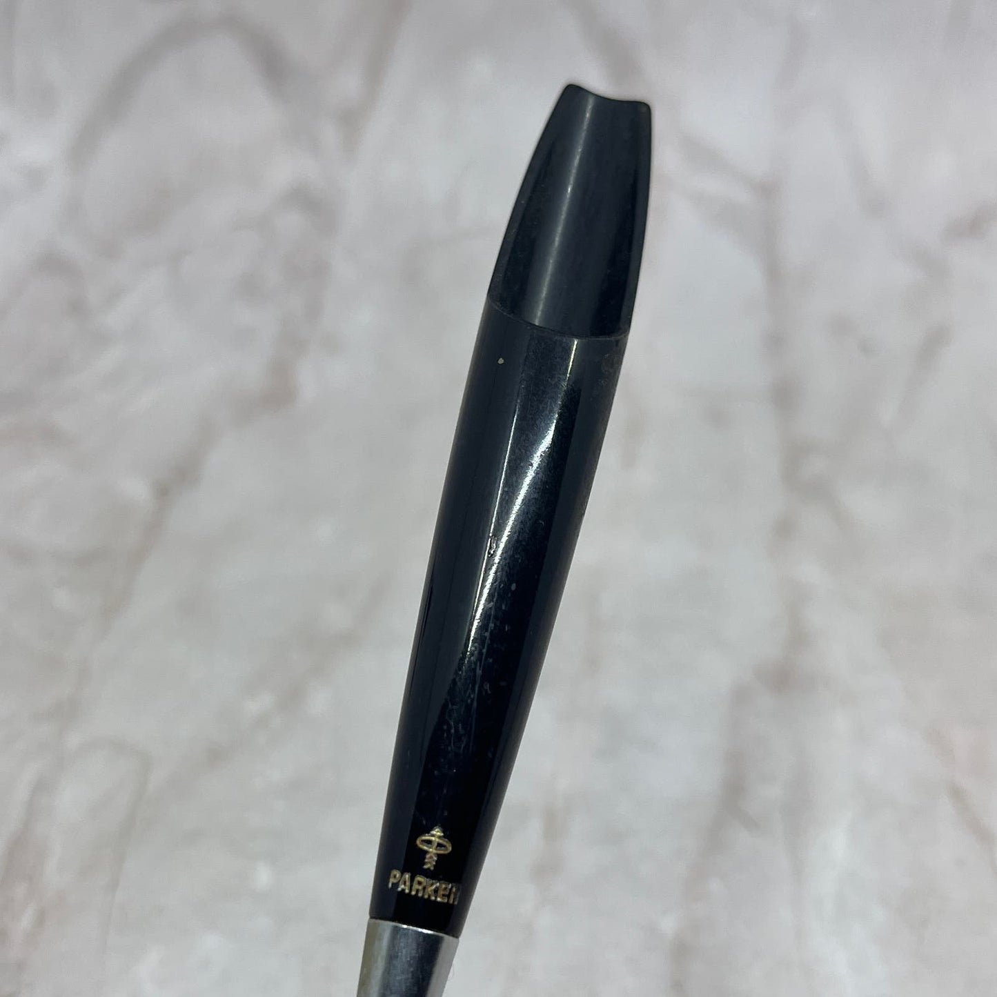 Vintage Original Parker 51 Black And Chrome Desk Pen Socket Magnetix Socket TG8