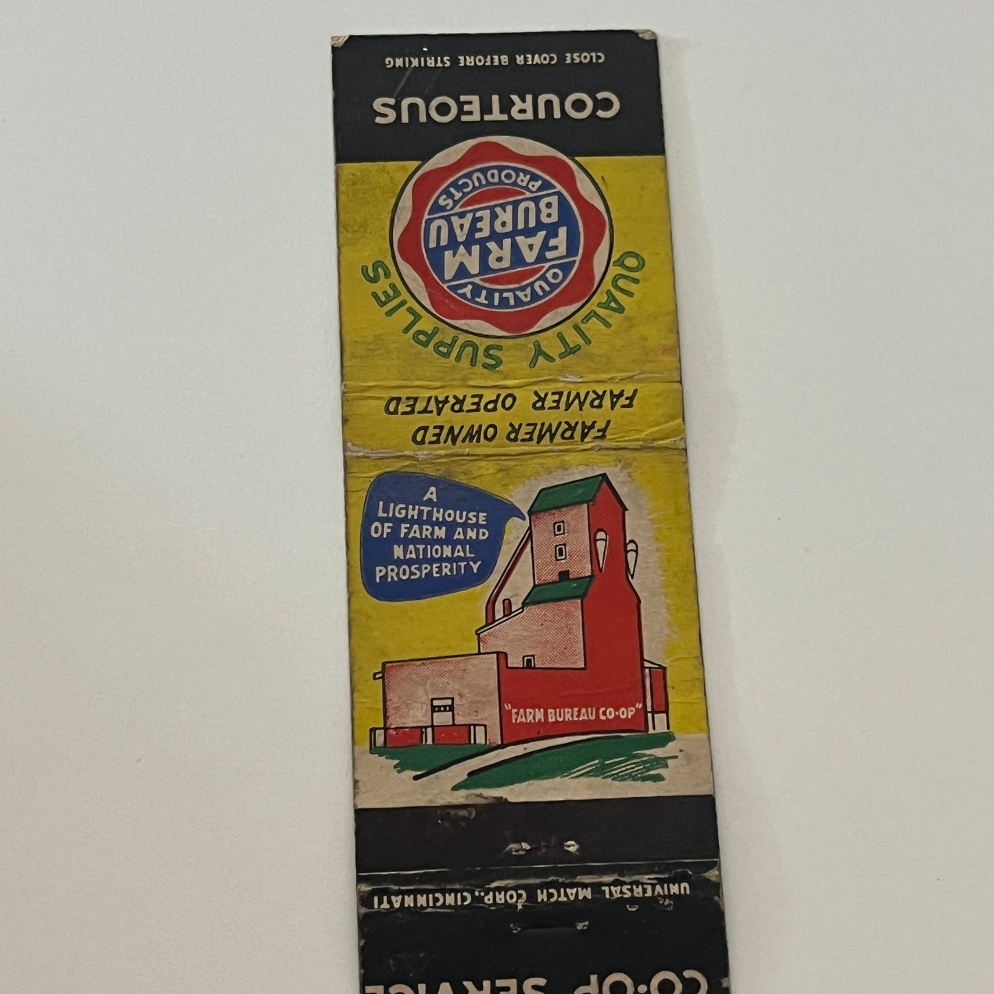 Muskingum Co Farm Bureau Cooperative Zanesville OH Vintage Matchbook TB6-MB2-4