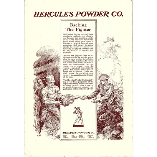 Hercules Powder Co WWI Supplier c1920 Ad AF8-7