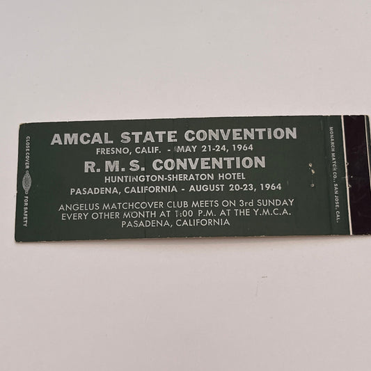 1964 AMCAL & RMS Convention Fresno CA Vintage Matchbook Cover MB59-2