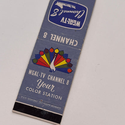 WGAL-TV Channel 8 NBC Vintage Matchbook Cover TB6-MB2-3