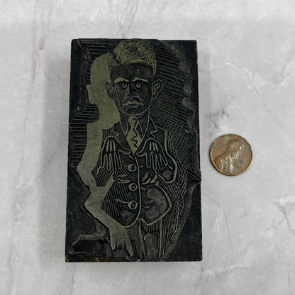 Man in Suit With Hands Out - Vintage Letterpress Printers Block Plate SB7