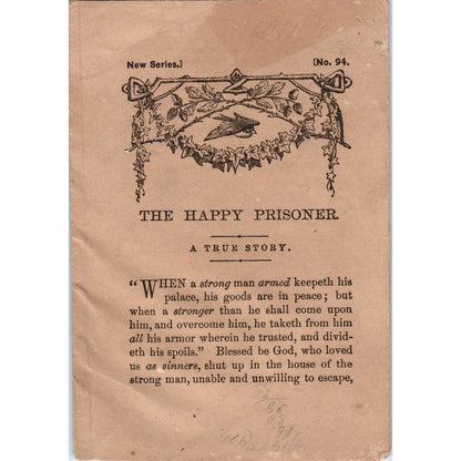 Antique Tract - The Happy Prisoner - Phillips & Hunt No. 94 D21