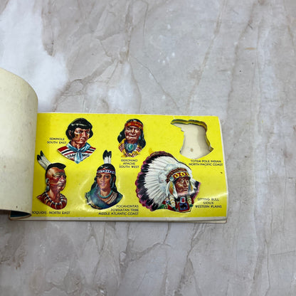 Vintage Dennison American Indian Seals Booklet TI8-S6