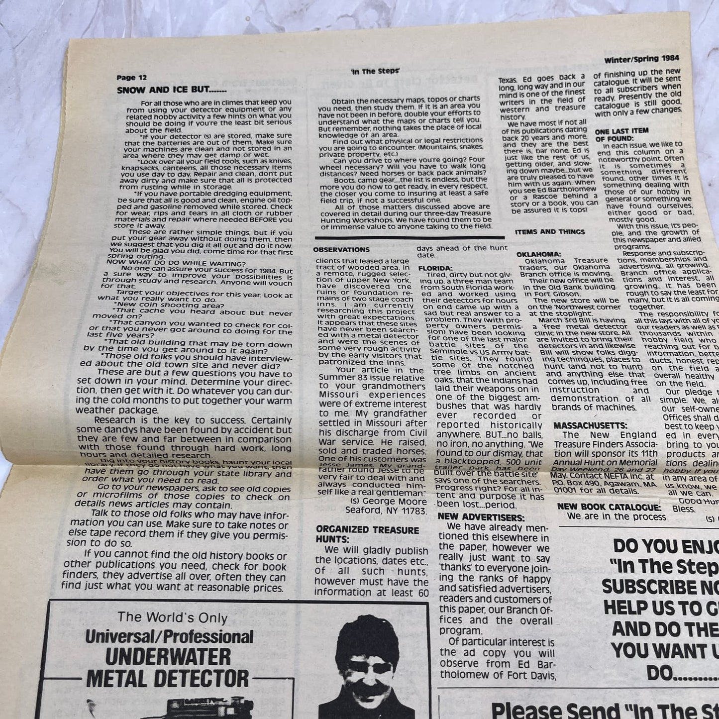 1984 Spring - In the Steps of the Treasure Hunter Newspaper - Indiantown FL M11