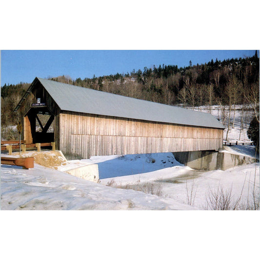 Columbia Bridge New Hampshire & Vermont Vintage Covered Bridge Postcard PC17